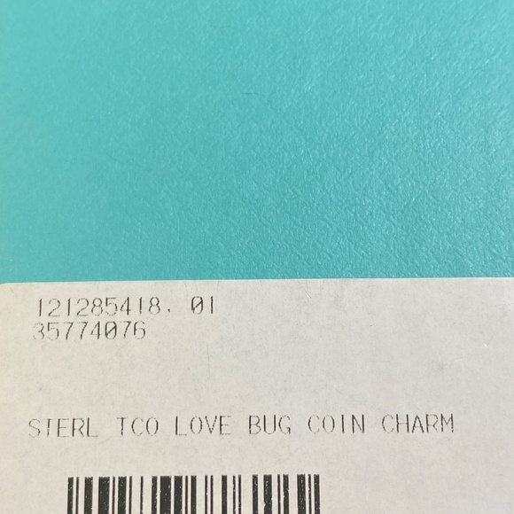 Tiffany and Company love bug round coin  charm with pouch and box NEW - Picture 4 of 6